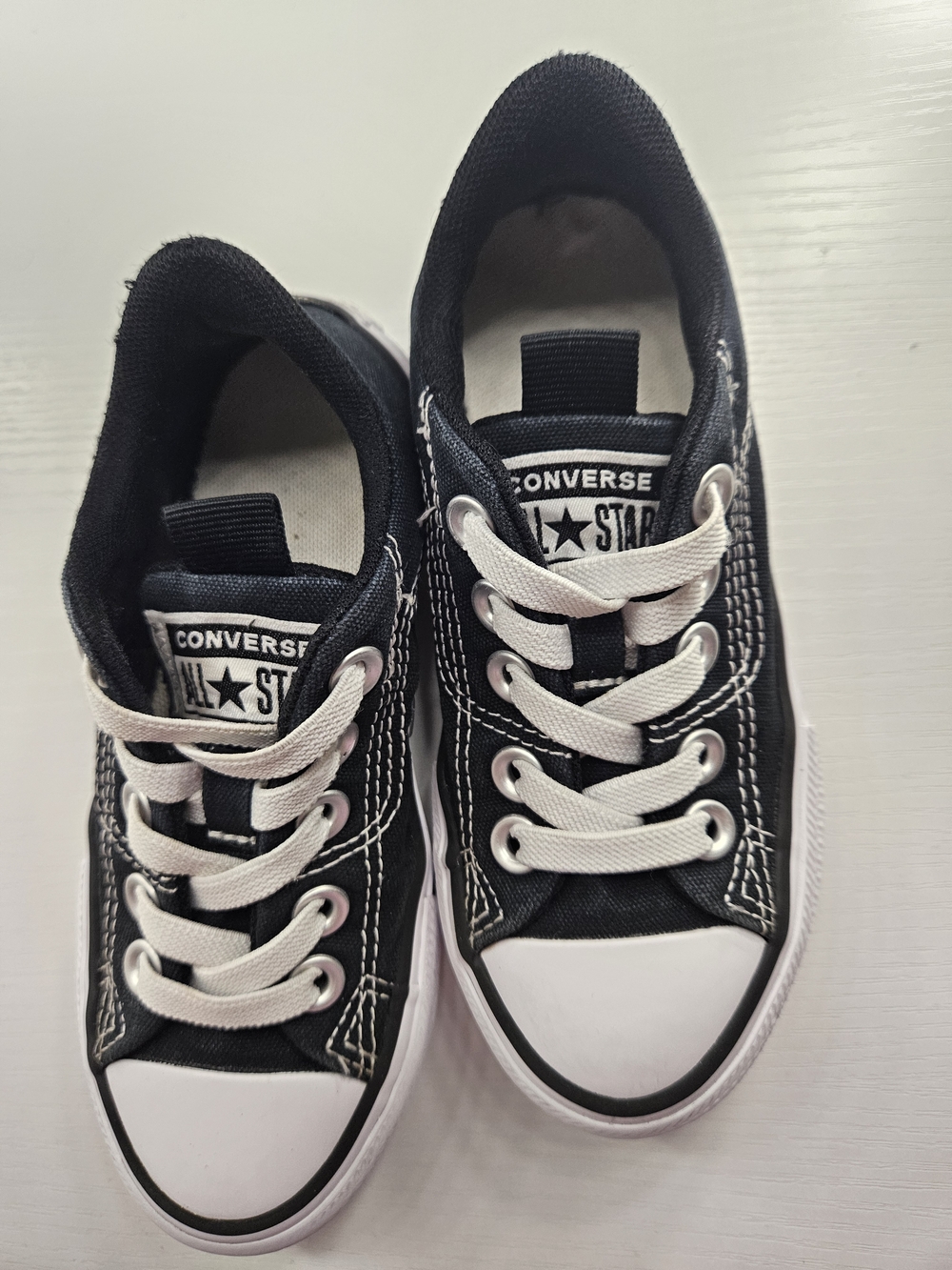 Converse Kids Low Top Sneakers in Black and White